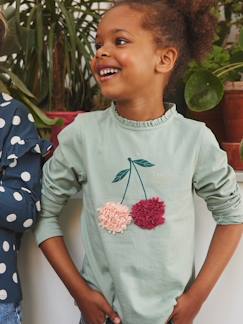 Maedchenkleidung-Mädchen Shirt mit Rüschendetails