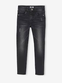 Maedchenkleidung-Hosen-Mädchen Slim-Fit-Jeans WATERLESS, Hüftweite COMFORT