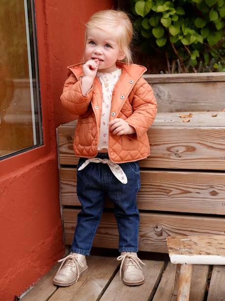 Baby Steppjacke mit Kapuze & Recyclingmaterial - ziegel - 6