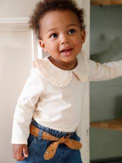 Babymode-Shirts & Rollkragenpullover-Shirts-Mädchen Baby Shirt, Bubikragen mit Rüschen Oeko-Tex, personalisierbar