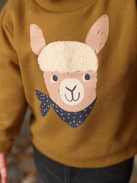 Baby Sweatshirt, Lama - olivgrün - 1