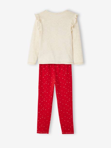 Mädchen Weihnachts-Geschenkbox: Schlafanzug & Socken - beige glanzeffekt - 4