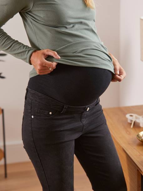 Flare-Jeans für die Schwangerschaft, Schrittlänge 65 cm - anthrazit+wollweiß - 4