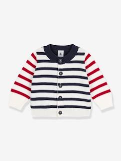 Babymode-Pullover, Strickjacken & Sweatshirts-Baby Strickjacke, Baumwolle PETIT BATEAU