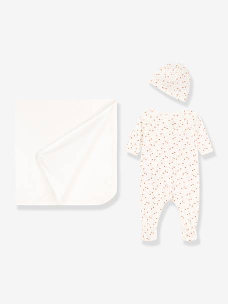 Baby Geschenkset zur Geburt PETIT BATEAU, Bio-Baumwolle Oeko-Tex® - weiß - 1