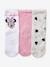 3er-Pack Kinder Socken Disney MINNIE MAUS Oeko-Tex - rosa/weiß/grau meliert - 2