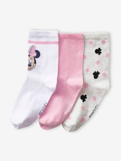 Günstige Mehrstück-Packungen-Maedchenkleidung-Unterwäsche, Socken, Strumpfhosen-Socken-3er-Pack Kinder Socken Disney MINNIE MAUS Oeko-Tex