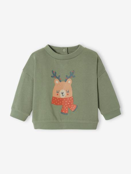 Baby Weihnachts-Sweatshirt Oeko-Tex - grün - 1