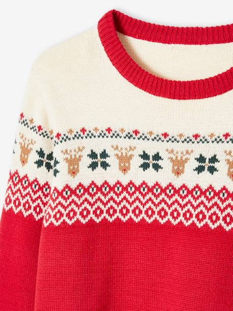 Capsule Collection: Eltern Weihnachts-Pullover Oeko-Tex - rot - 5