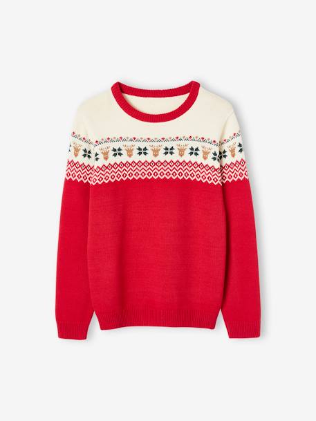 Capsule Collection: Eltern Weihnachts-Pullover Oeko-Tex - rot - 3