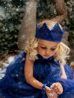 -Prinzessinnen-Kostüm mit Schleppe und Krone