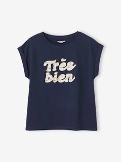 Maedchenkleidung-Shirts & Rollkragenpullover-Mädchen T-Shirt, Blumen-Schriftzug Oeko-Tex