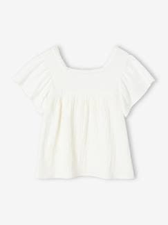 Maedchenkleidung-Shirts & Rollkragenpullover-Mädchen Bluse mit Materialeffekt