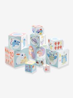 Spielzeug-Baby-Tasten & Greifen-Stapelwürfel BABYBLOKI DJECO
