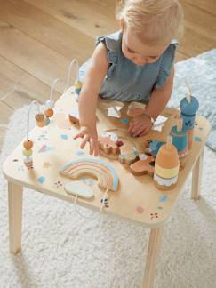 Spielzeug-Baby-Tasten & Greifen-Activity-Tisch WALDFREUNDE, Holz FSC®