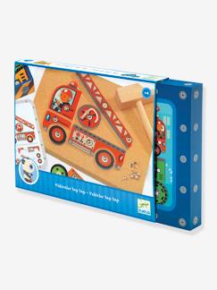 Spielzeug-Baby-Hammerspiel mit Fahrzeugen DJECO