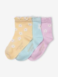 -3er-Pack Mädchen Baby Socken mit Blumen Oeko-Tex