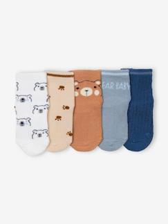 5er-Pack Baby Socken mit Bär Oeko-Tex -  - [numero-image]