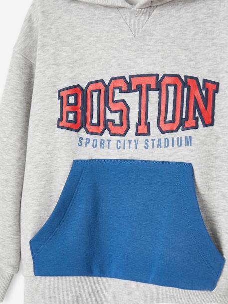 Jungen Sport-Kapuzensweatshirt BOSTON - grau meliert - 4