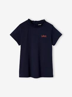 Maedchenkleidung-Mädchen T-Shirt mit Rüschen, personalisierbar