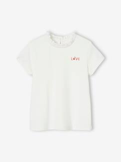 Mädchen T-Shirt mit Rüschen LOVE, personalisierbar -  - [numero-image]
