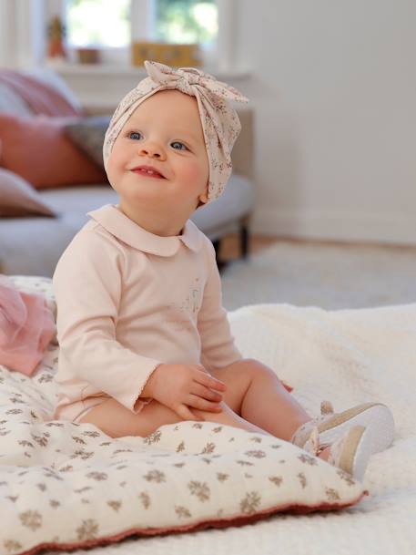 Mädchen Baby Langarm-Body mit Bubikragen - zartrosa - 1