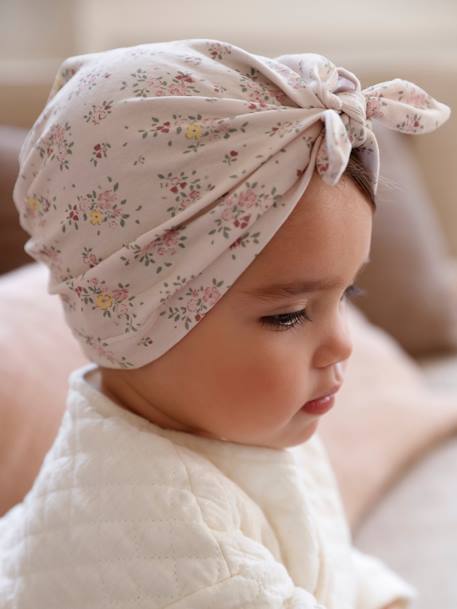 Mädchen Baby Turban - pfirsich - 3