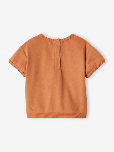 Baby Sweatshirt mit kurzen Ärmeln - rostbraun - 9