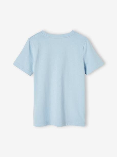 Jungen T-Shirt aus Bio-Baumwolle, Tier-Print - hellblau+salbeigrün - 3