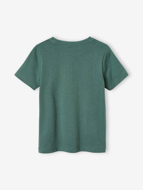 Jungen T-Shirt aus Bio-Baumwolle, Tier-Print - hellblau+salbeigrün - 7