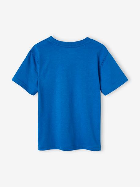 Jungen T-Shirt, 3D-Print - blau+wollweiß - 2