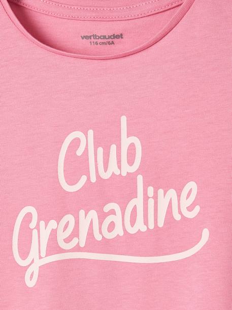 Mädchen T-Shirt, Message-Print BASIC Oeko-Tex - bonbon rosa+erdbeer+himmelblau+koralle+marine+rot+tannengrün+vanille+wollweiß - 3