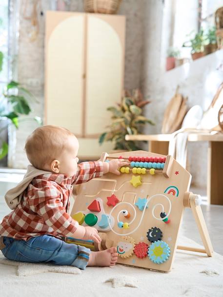 Kinder Activity-Board, Holz FSC® MIX - beige+mehrfarbig - 5