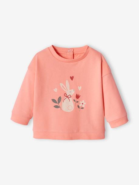 Baby Sweatshirt BASIC - koralle+pfirsich - 1