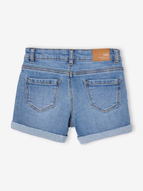 Bestickte Mädchen Jeans-Shorts Oeko-Tex - dark blue+double stone - 6