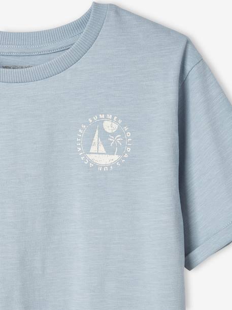 Jungen T-Shirt, Boot-Print hinten - hellblau - 4