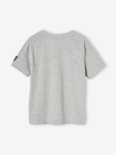 Jungen T-Shirt mit Fake-Bag - grau meliert - 4