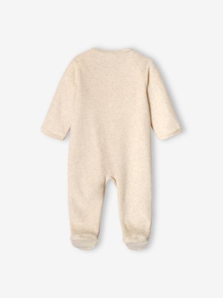 Baby Samt-Strampler Oeko-Tex - beige meliert - 2