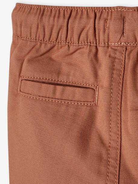 Jungen Baby Stoffhose, Dehnbund Oeko-Tex - braun+himmelblau - 5