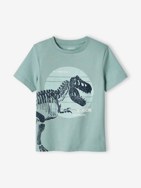 Jungen T-Shirt, Dinosaurier Oeko-Tex - dunkelblau+mintgrün - 5