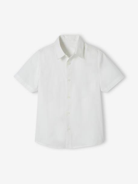 Festliches Jungen Hemd mit kurzen Ärmeln - weiß - 1