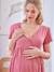 Kurzes Kleid für Schwangerschaft und Stillzeit - altrosa - 4