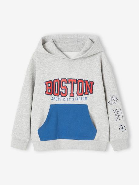 Jungen Sport-Kapuzensweatshirt BOSTON - grau meliert - 2