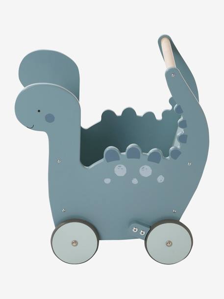 Baby Lauflernwagen aus Holz FSC®, Dino - blau - 6
