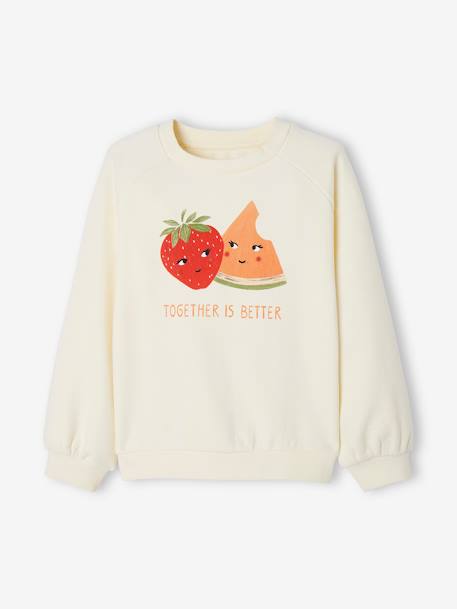 Mädchen Sweatshirt, Fruchtmotive - wollweiß - 2
