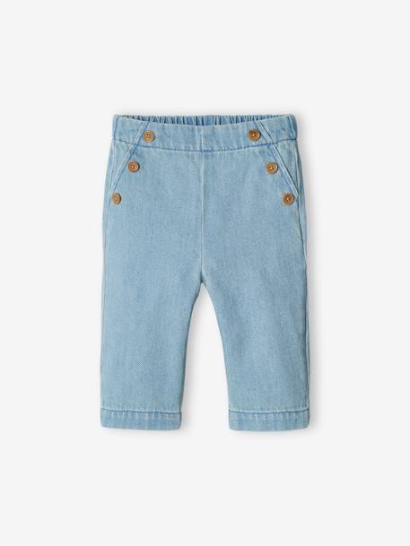 Weite Baby Jeans mit Zierknöpfen - double stone - 4