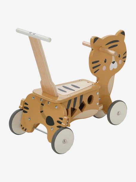 Baby 2-in-1-Rutschfahrzeug/Lauflernwagen, Holz FSC® - natur+rosa - 4