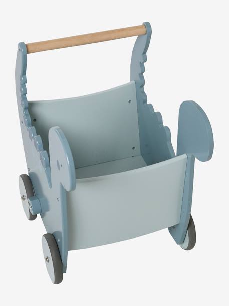Baby Lauflernwagen aus Holz FSC®, Dino - blau - 5