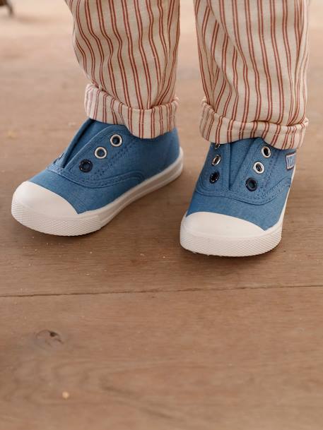 Baby Stoff-Sneakers mit Gummizug - blau - 1