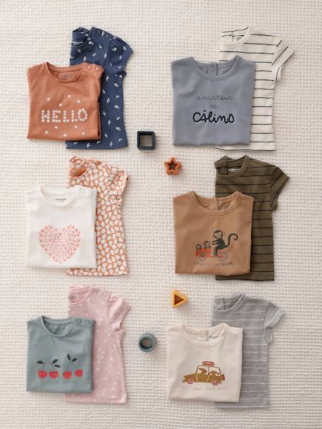 2er-Pack Baby T-Shirts BASIC - graublau+karamell - 7